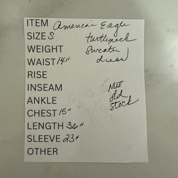 American Eagle Turtleneck Sweater Dress Size S Brown Black Side Hem Zippers NEW - Picture 12 of 12